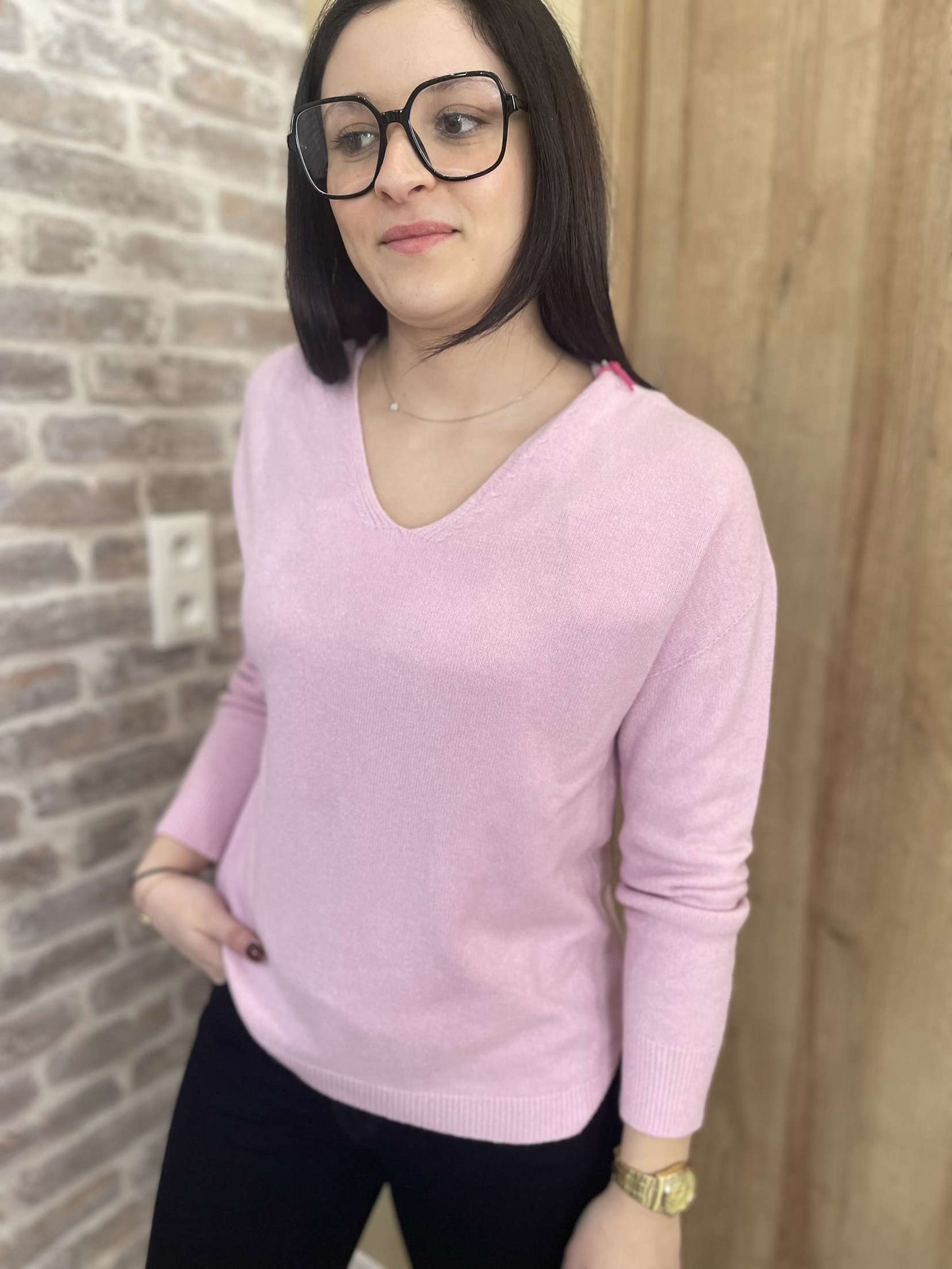 Pull vieux rose