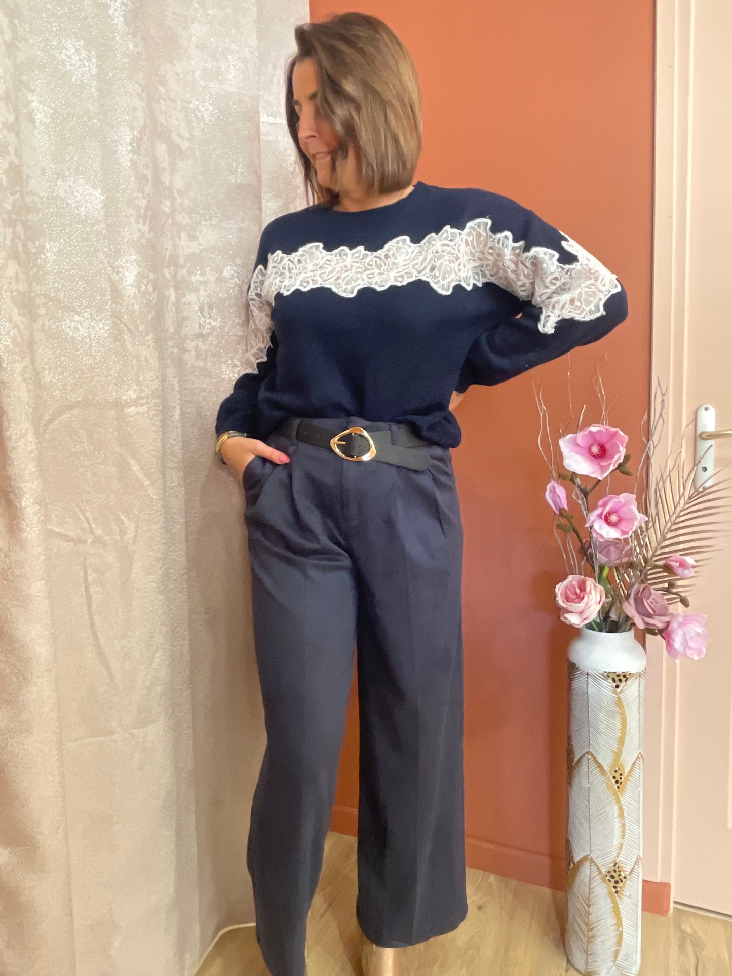 Pantalon bleu marine