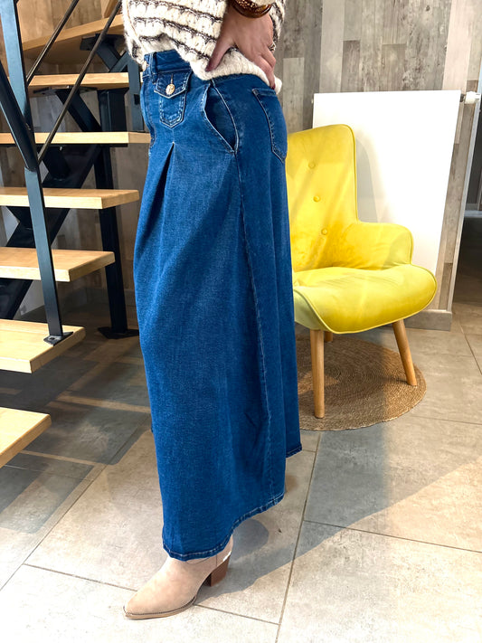 Jupe longue en jean