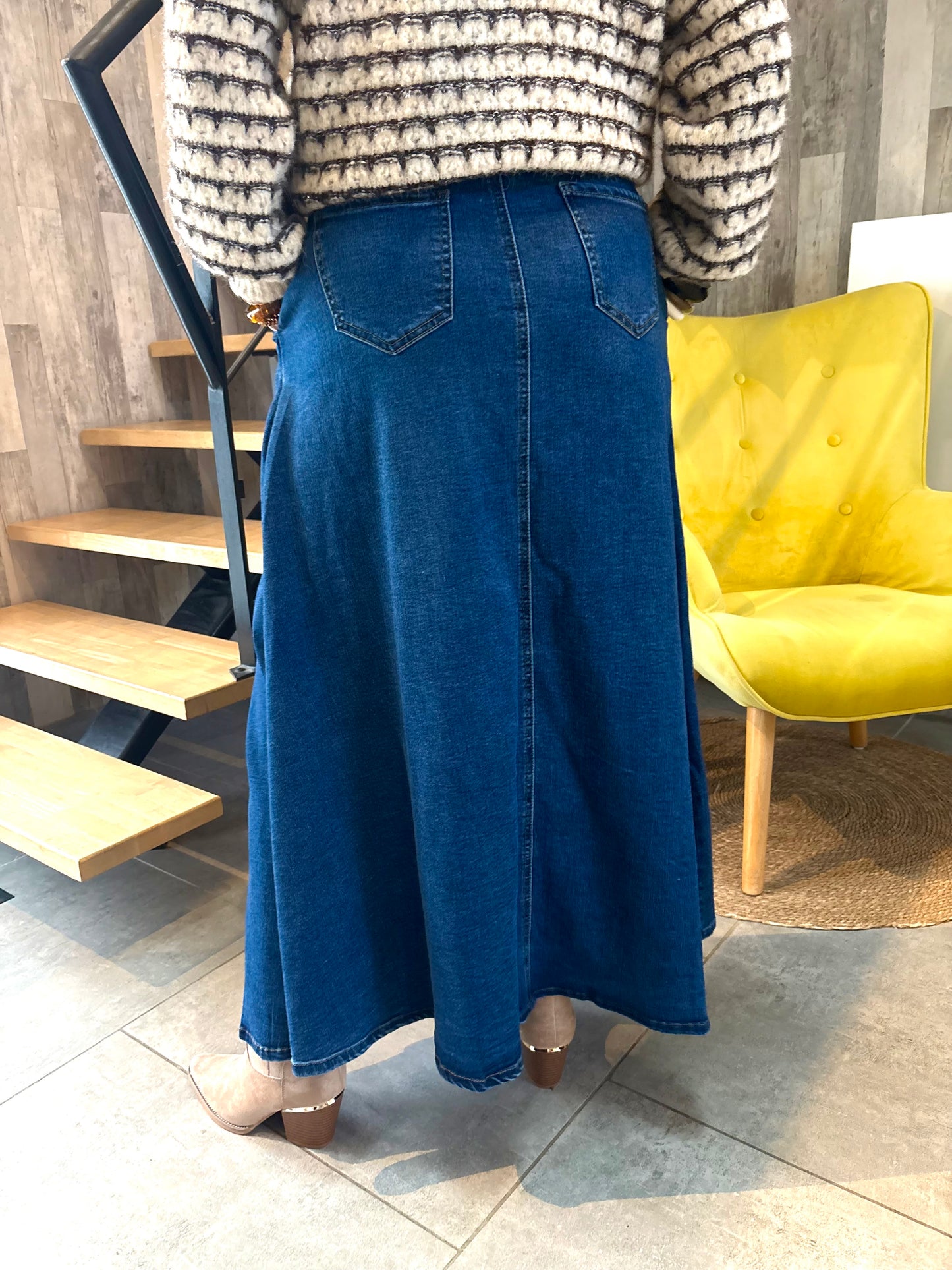 Jupe longue en jean