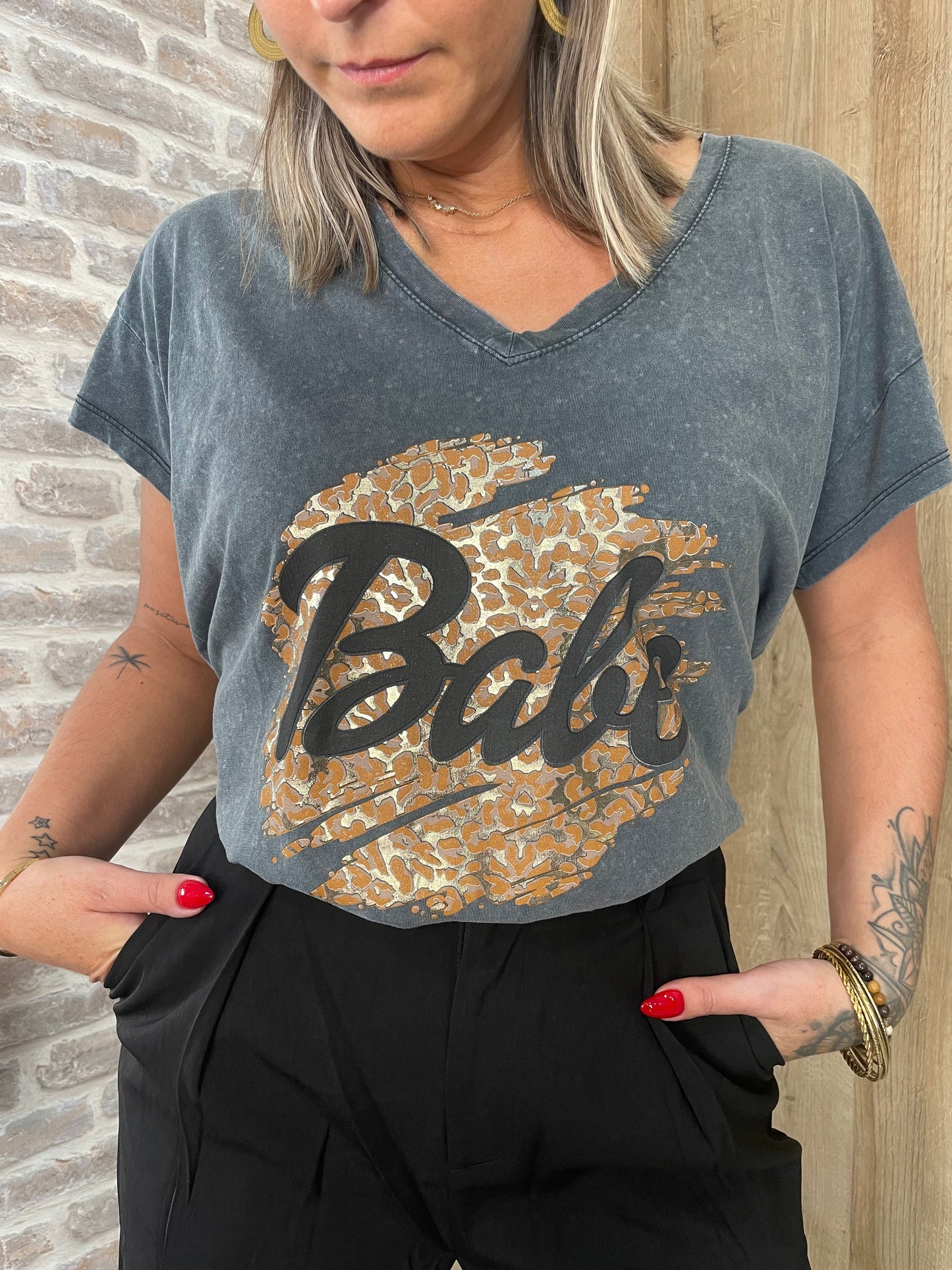 Tshirt gris "Babe"