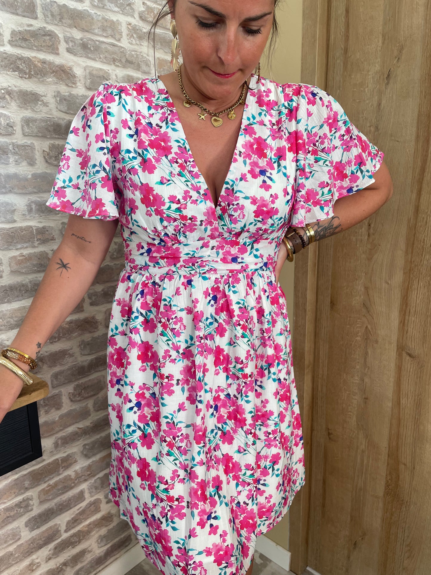 Robe courte fleurie