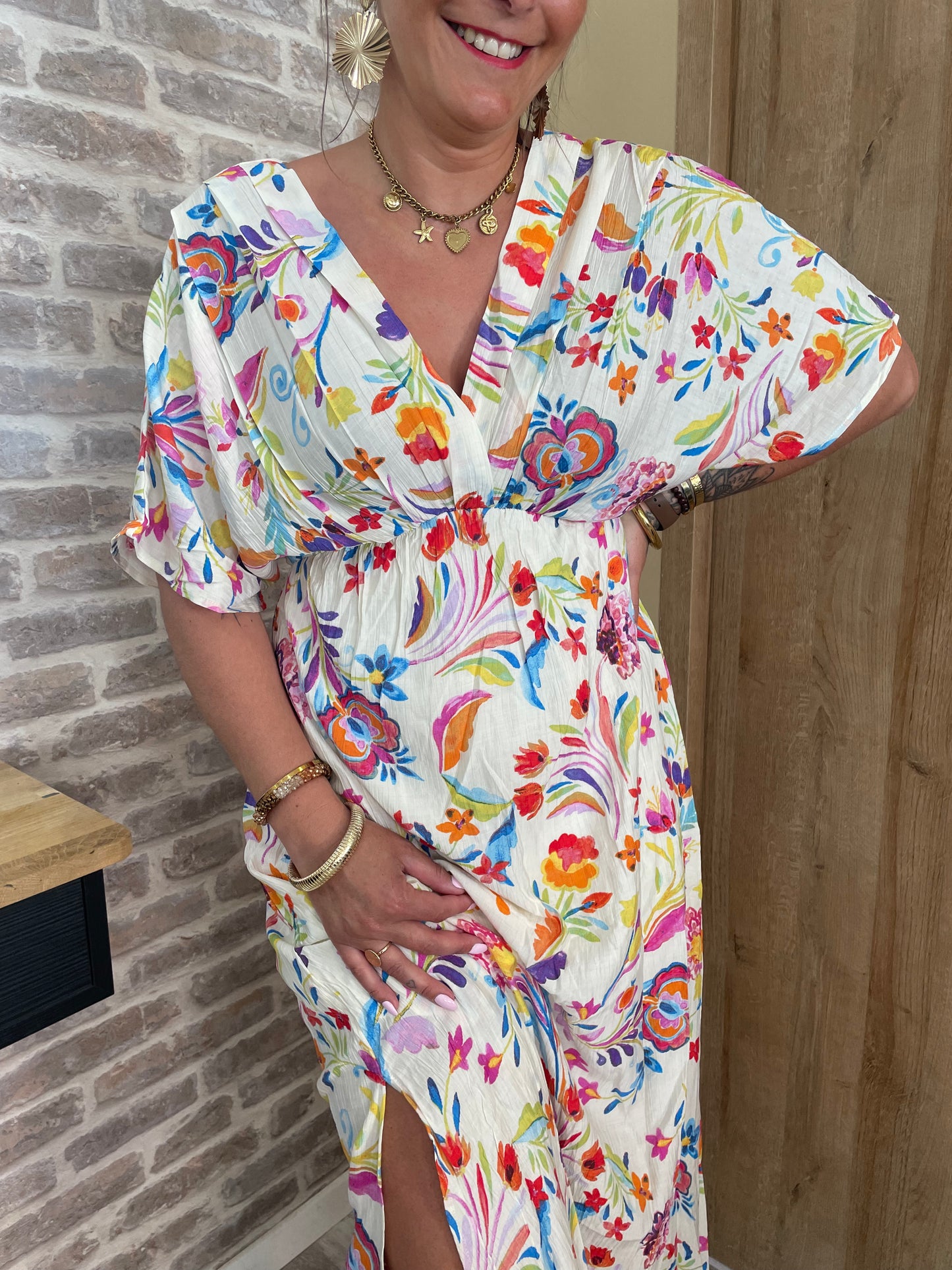 Robe longue fleurie
