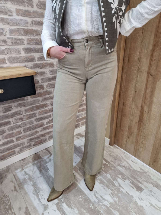Jean Wide Leg beige