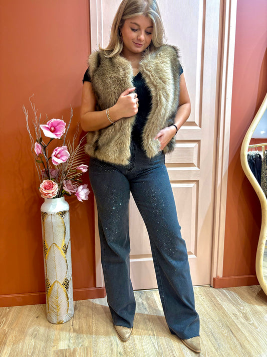 Jean noir à strass (tall / long)