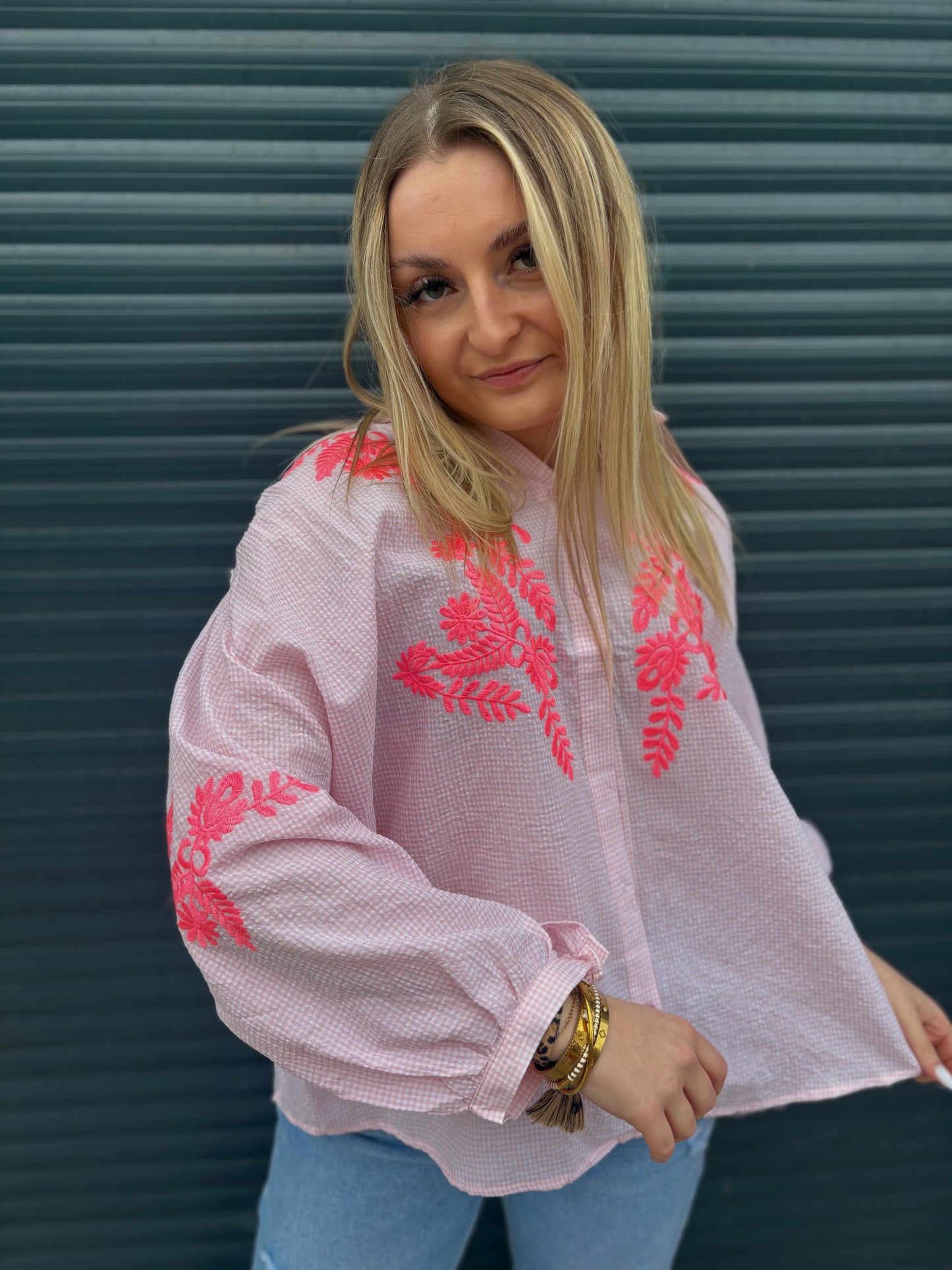 Chemise large corail