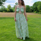 Robe longue "Zoé" verte