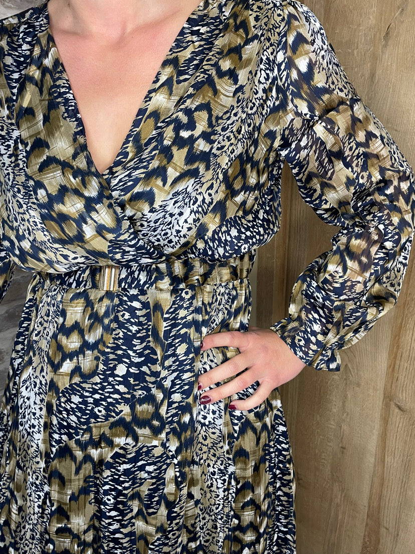 Robe longue bleue