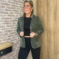 Blazer en velours kaki