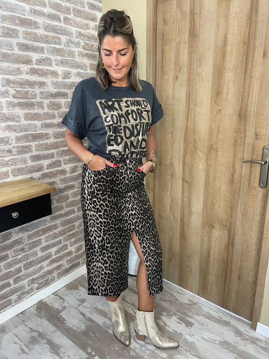 Tshirt gris avec écriture