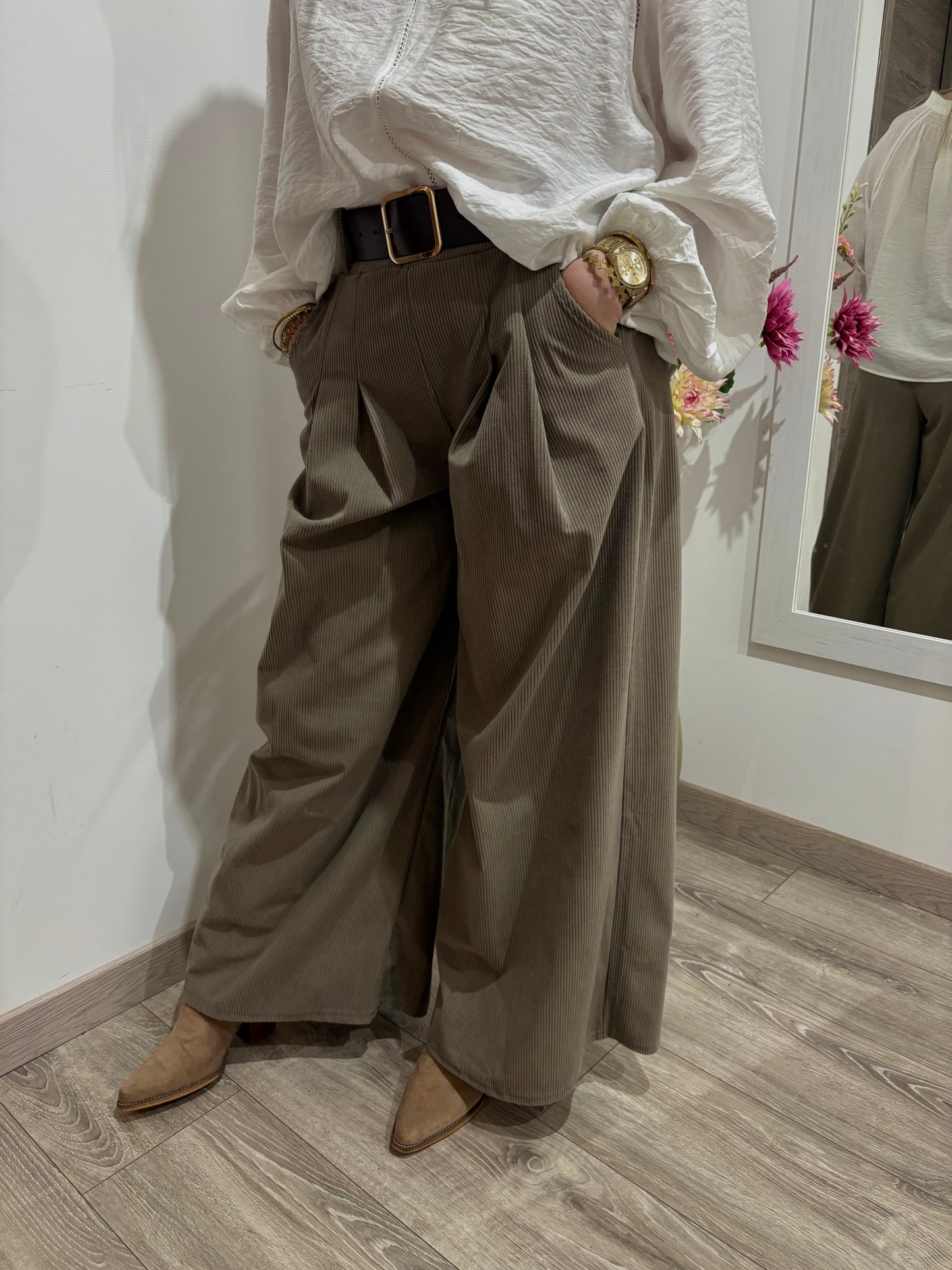 Jupe culotte taupe