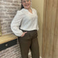 Blouse blanche et dorée CURVE