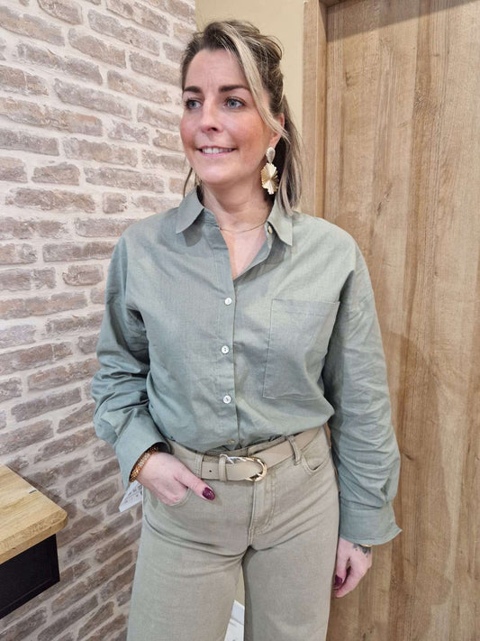 Chemise kaki unie