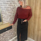 Jupe longue en jean noire