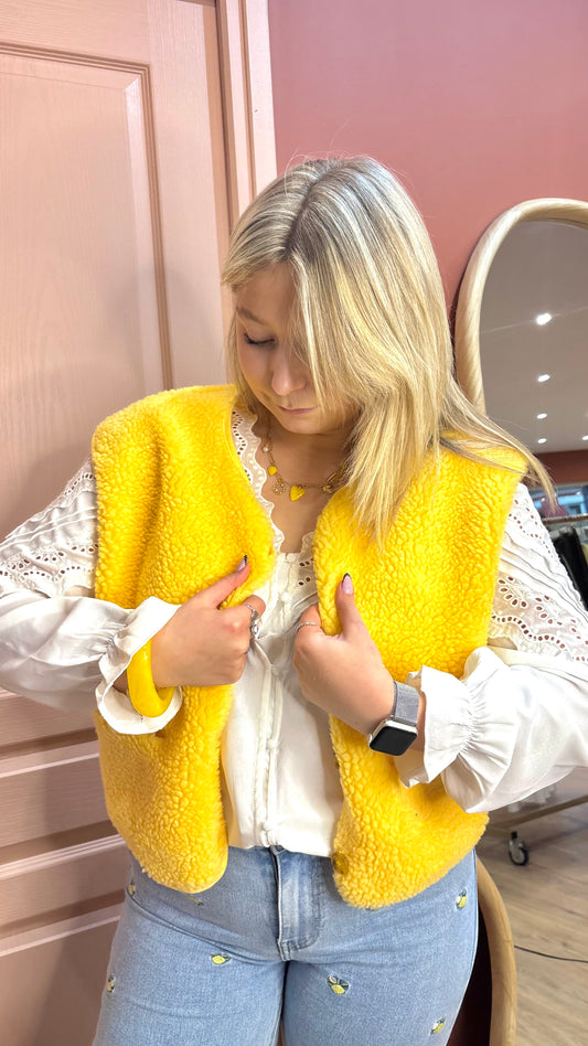 Gilet sans manches jaune