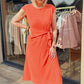 Robe longue corail