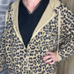 Gilet léopard camel