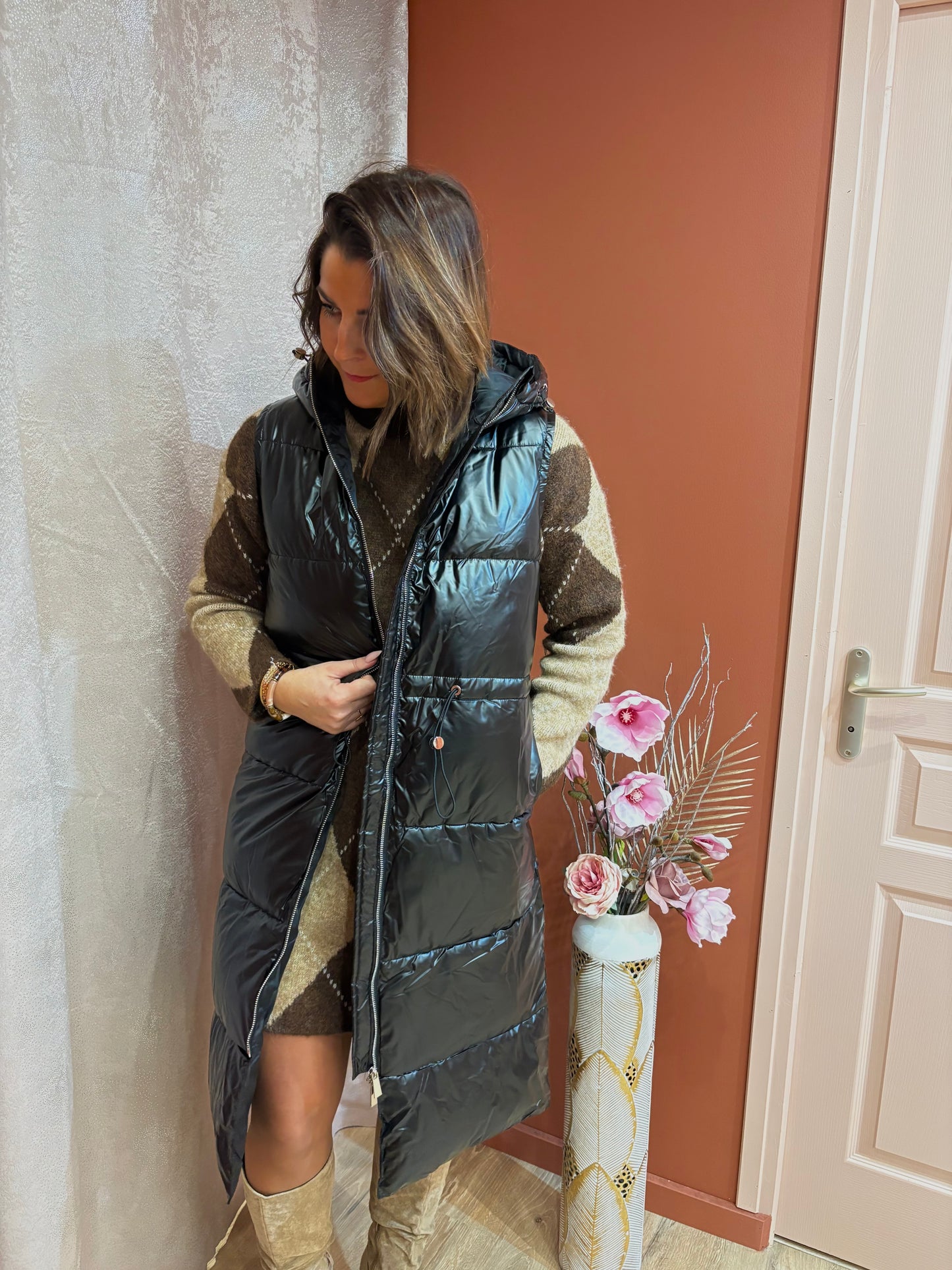 Doudoune noire sans manche