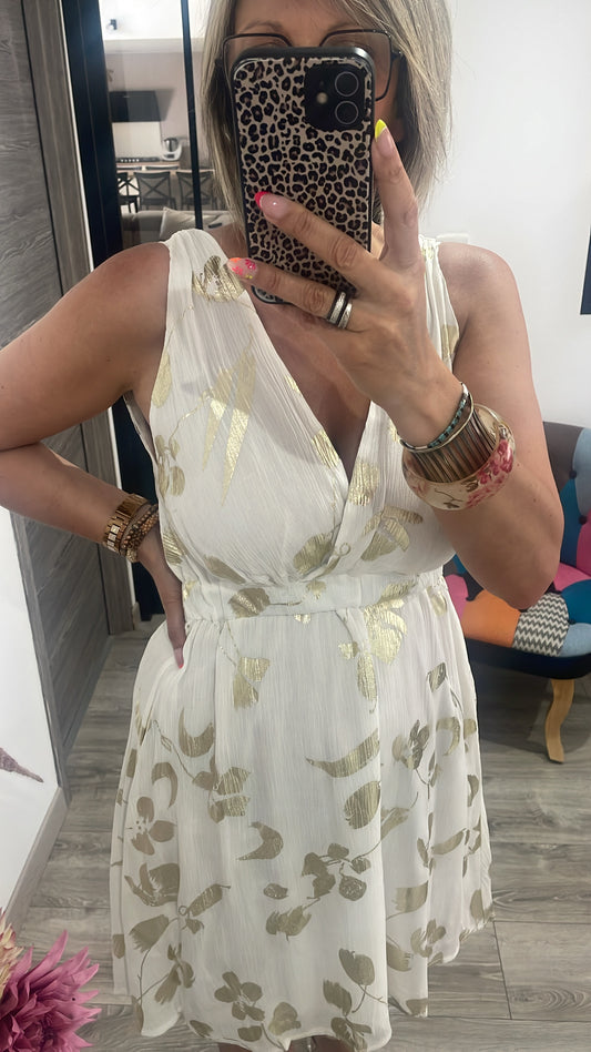 Robe courte blanche