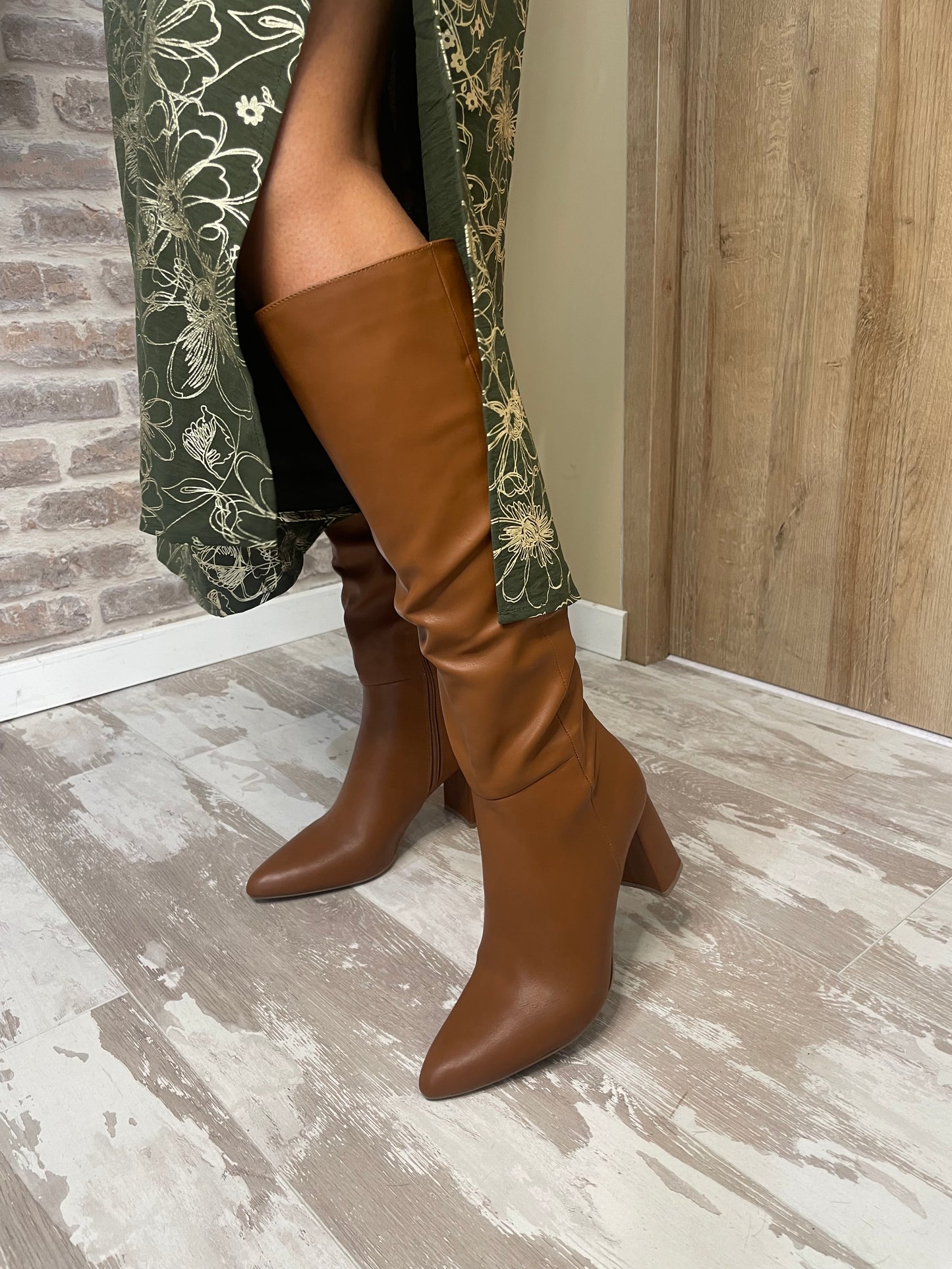 Bottes Camel à talons