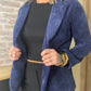 Blazer en velours marine