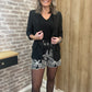 Short sequin noir et blanc