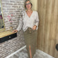 Jupe longue en jean camel