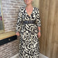 Robe longue à motif