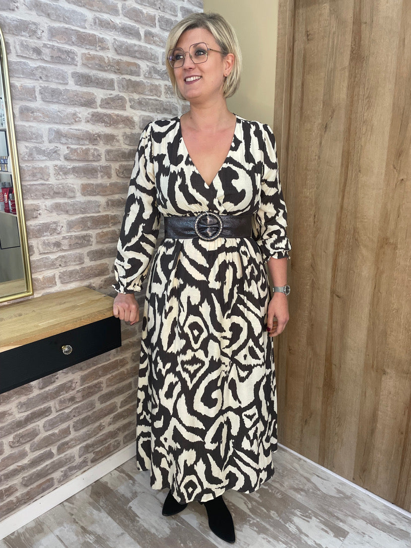 Robe longue à motif