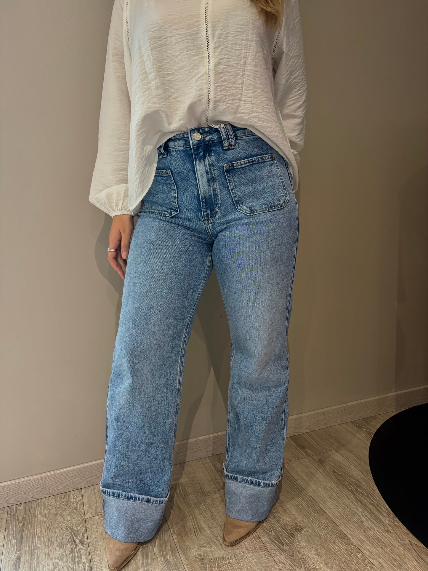 Jean wide leg revers