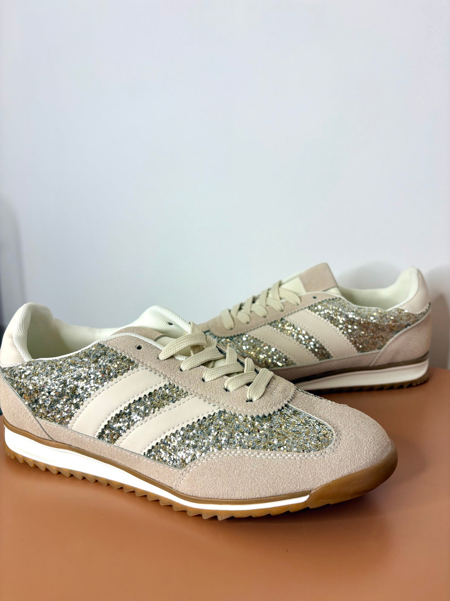 Basket argent à strass