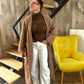 Veste longue camel