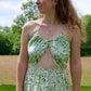 Robe longue "Zoé" verte