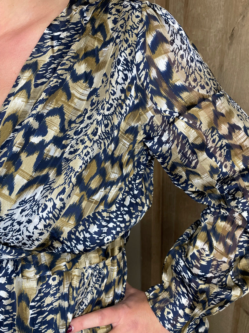 Robe longue bleue