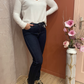 Pull fin blanc