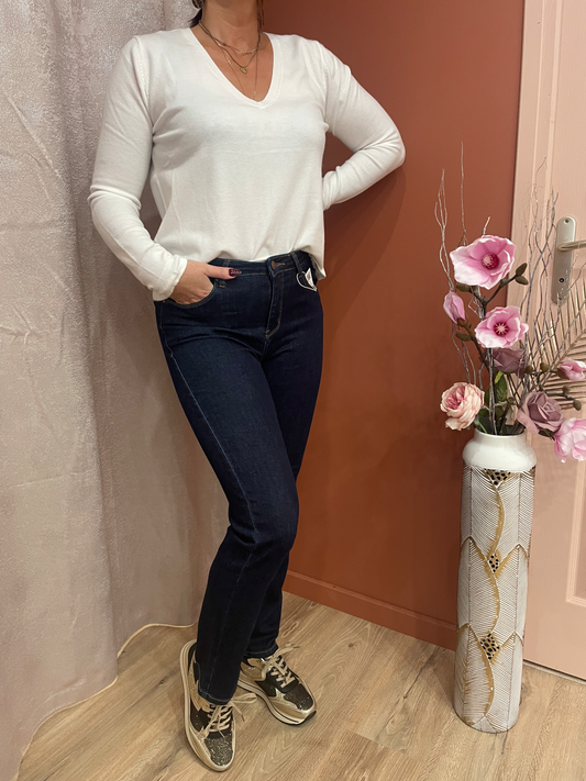Pull fin blanc