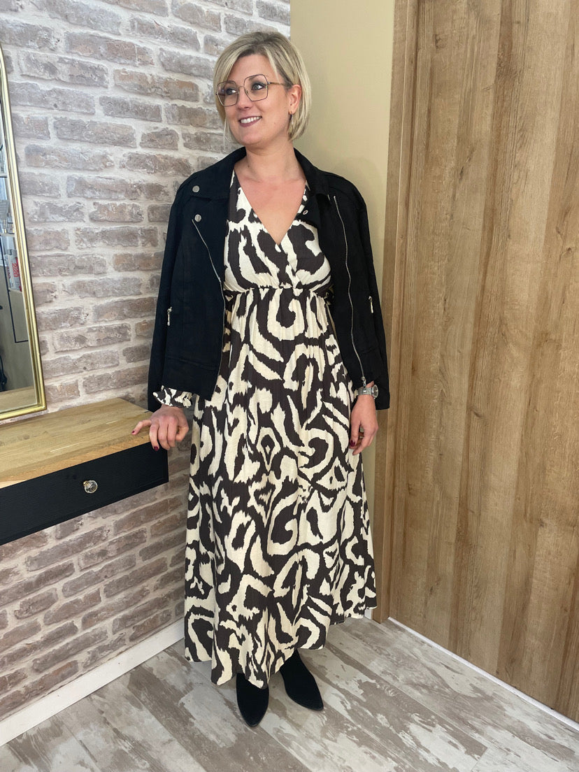 Robe longue à motif