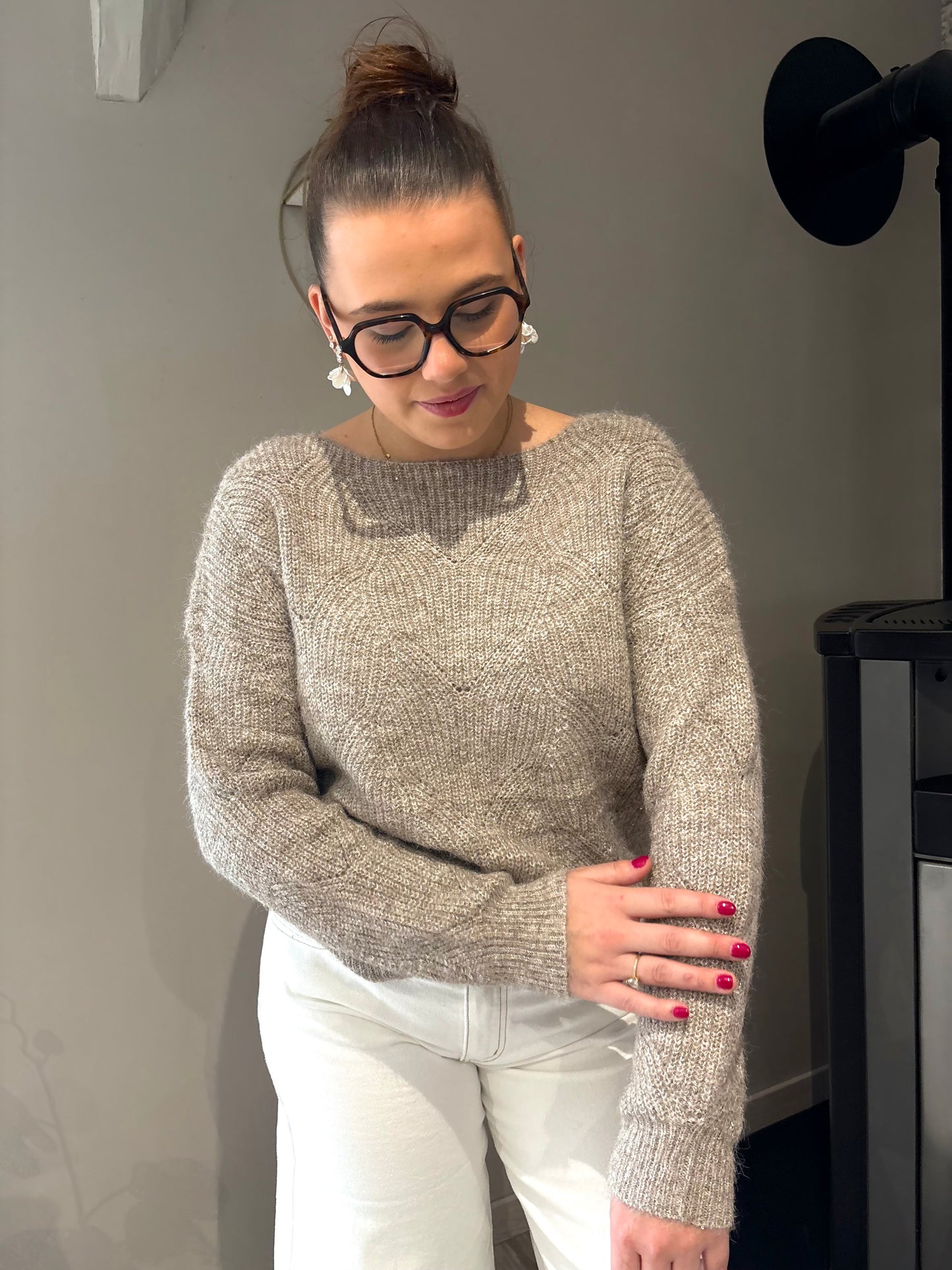 Pull taupe