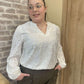 Blouse blanche et dorée CURVE