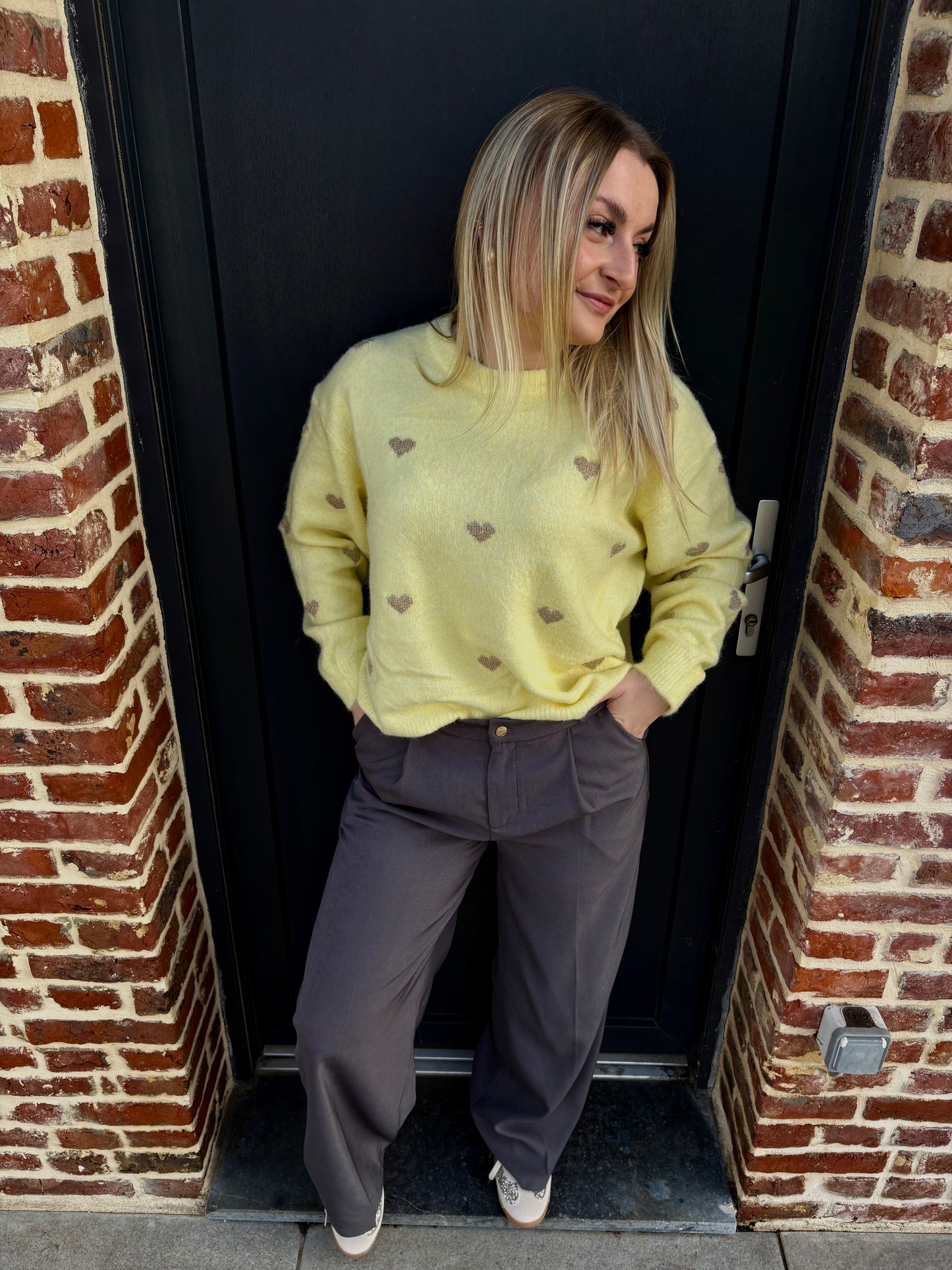 Pantalon fluide gris