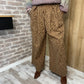 Pantalon jupe léopard marron