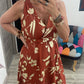 Robe courte terracotta