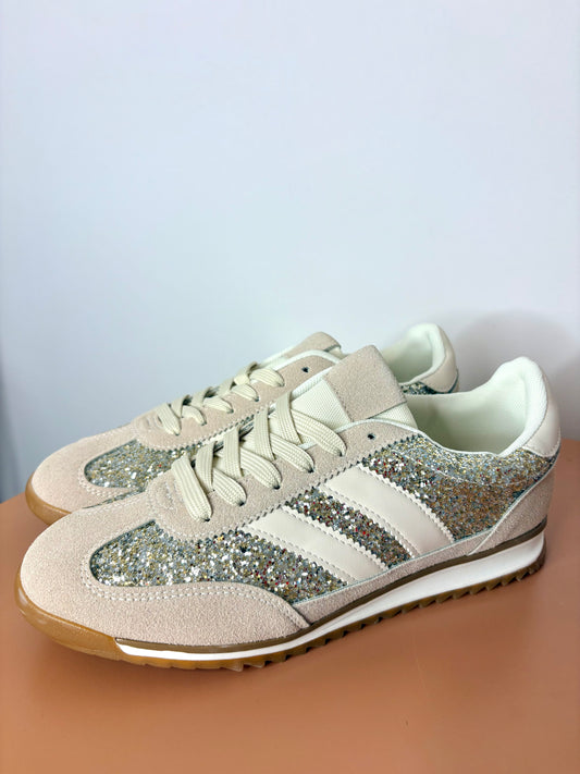 Basket argent à strass