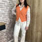 Chemise cerise orange