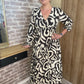 Robe longue à motif