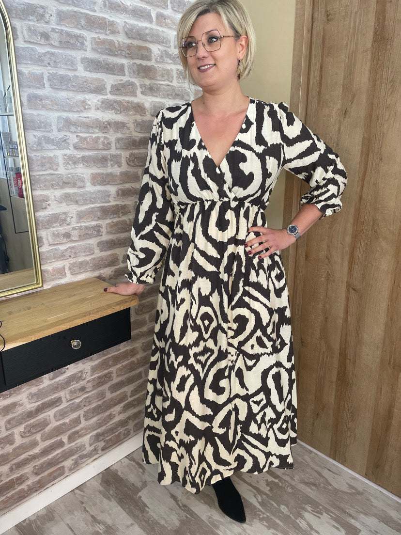 Robe longue à motif