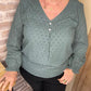 Blouse verte à boutons