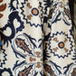 Pantalon fluide grande taille motif bohème bleu