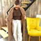 Veste longue camel