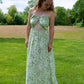 Robe longue "Zoé" verte